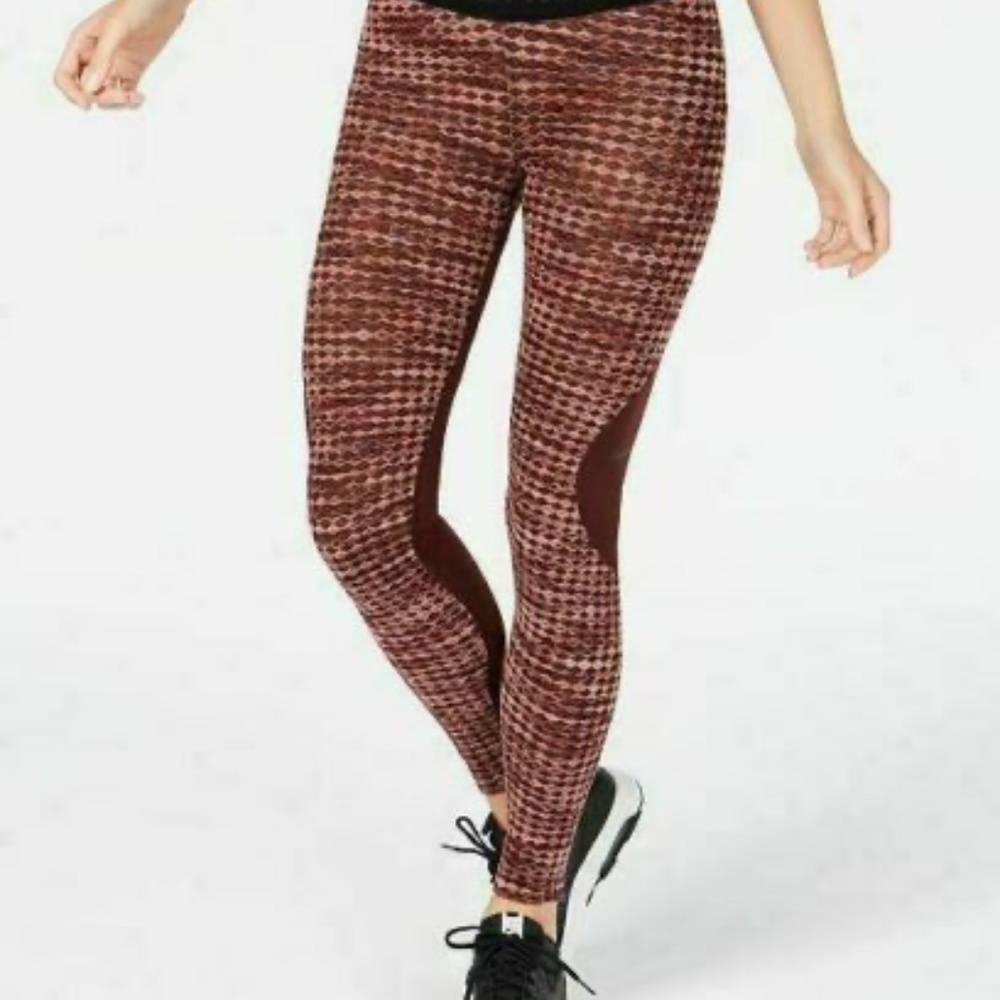 NIKE PRO WOMEN’S HYPERWARM TEXTURED TIGHTS BURGUNDY/PINK BUILT IN SHORTS  M